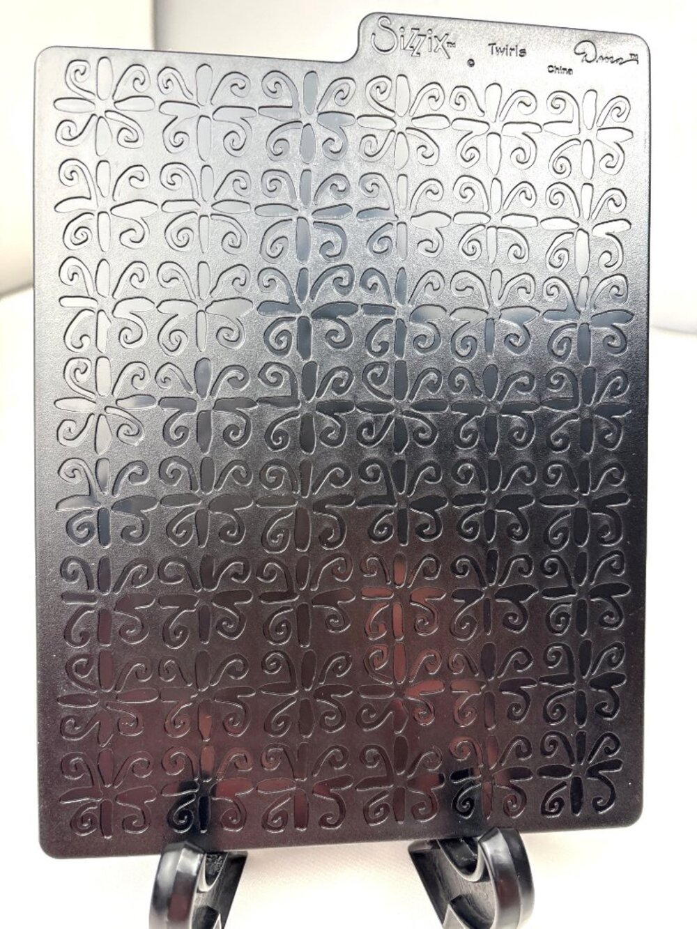 Sizzix Embossing Plate Twizzle & Twirls Designs Crafting 5x7"